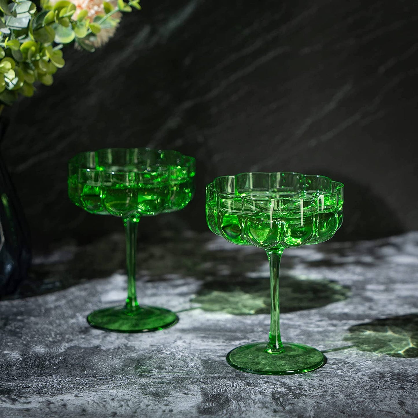 Elegant Flower Champagne & Cocktail Coupe-1 Glass