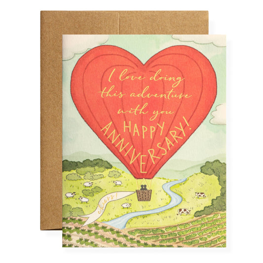 Anniversary Balloon Greeting Card- Karen Adams