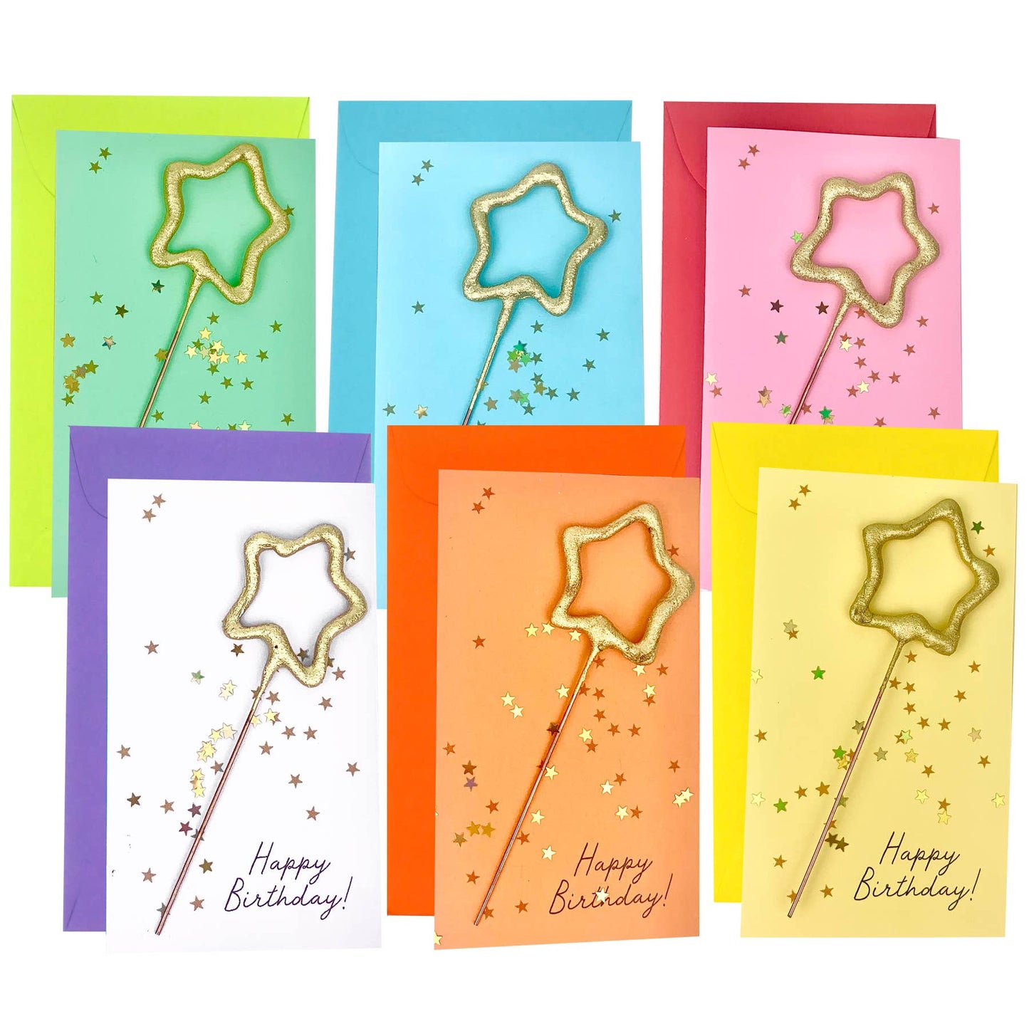 Confetti Sparkler Cards Happy Birthday!